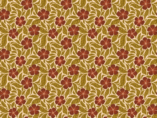 Vintage Flowers Dance Wallpaper