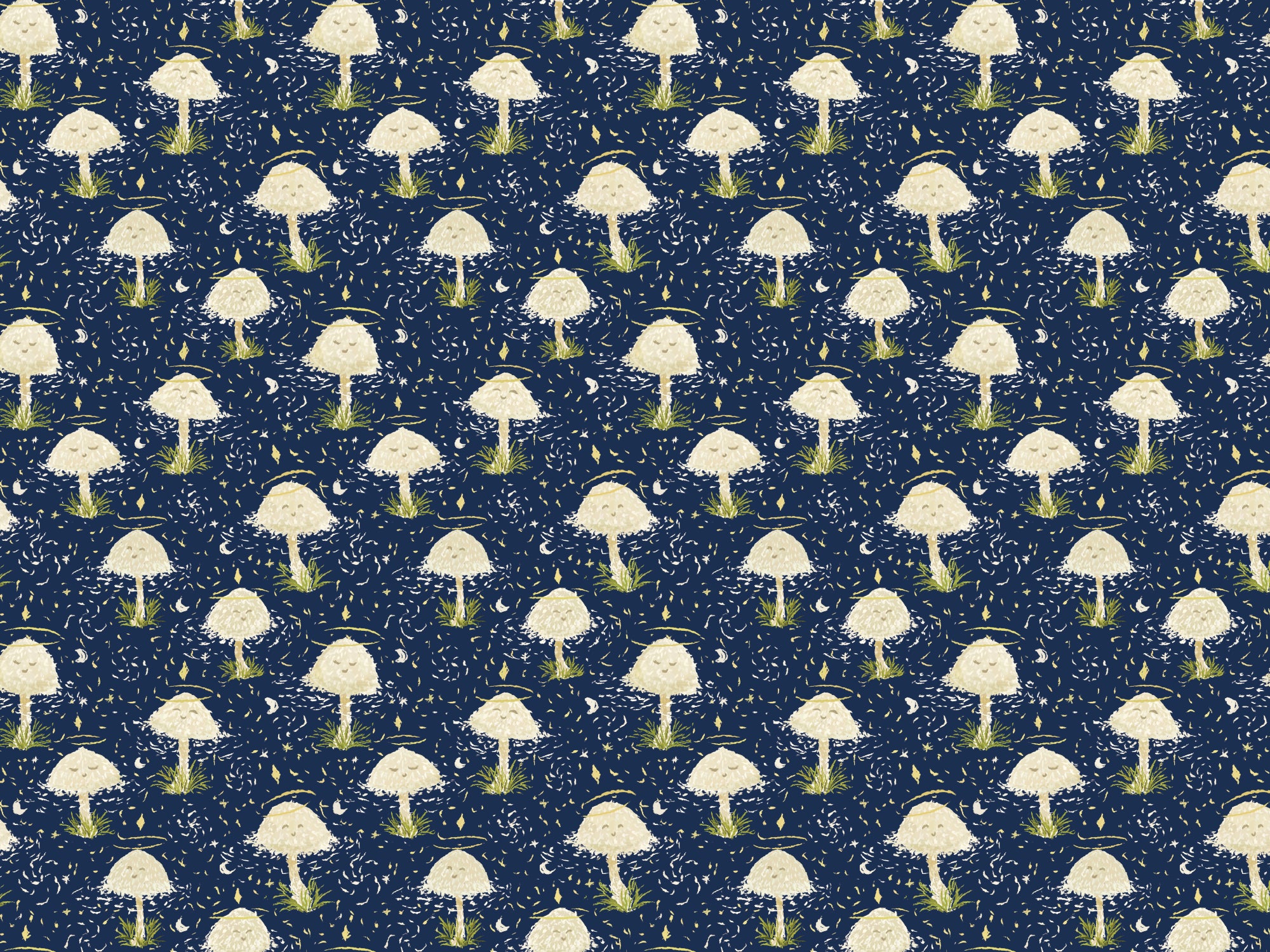 Dancing Mushrooms Wallpaper Murals