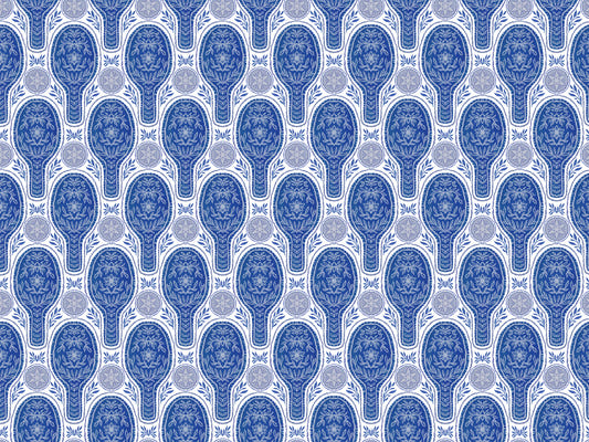 Floral Rockets Blue Wallpaper