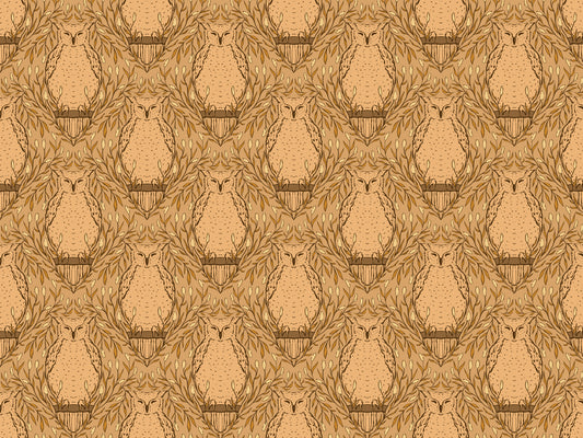 Harvest Owl Wallpaper for Walls