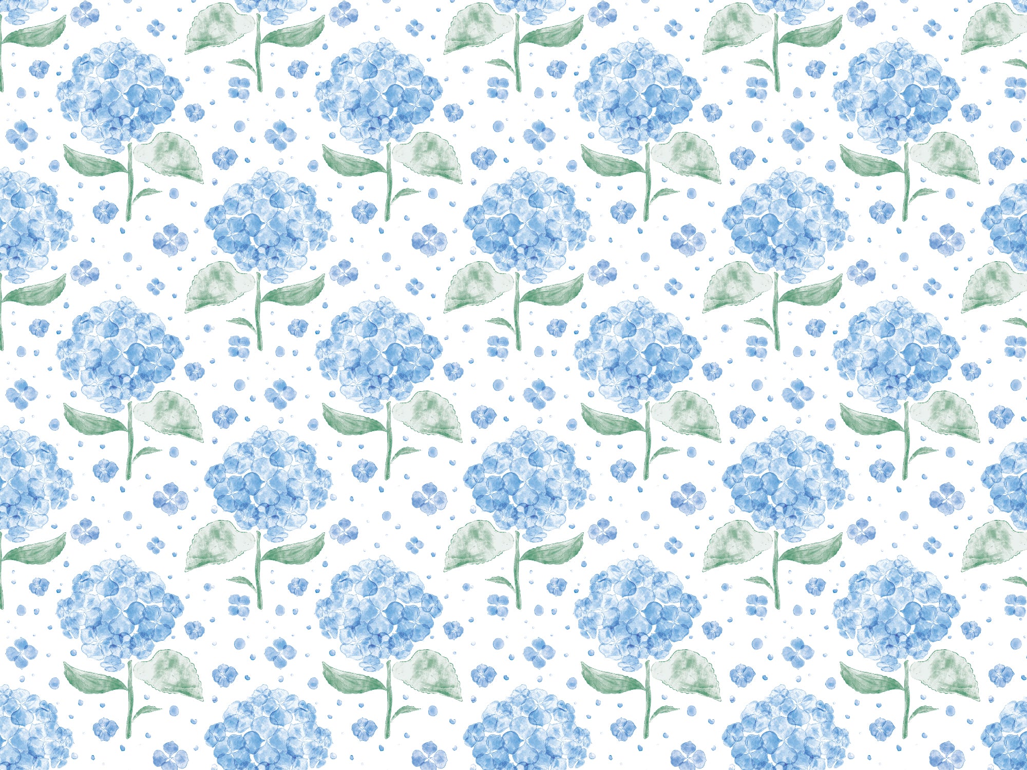 Blue Hydrangea in The Air Wallpaper in your room — zoomed
