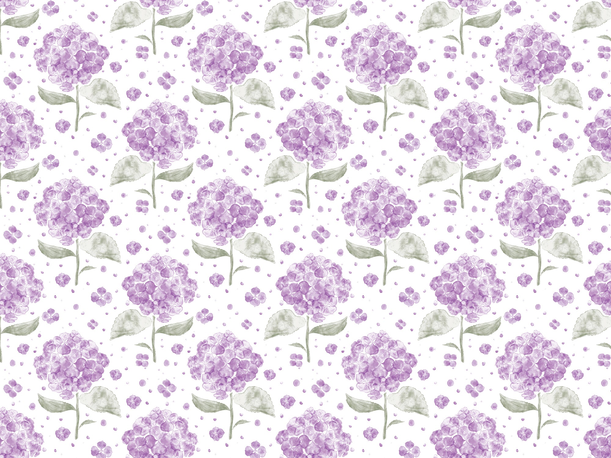 Purple Hydrangea in The Air Wallpaper in your room — zoomed