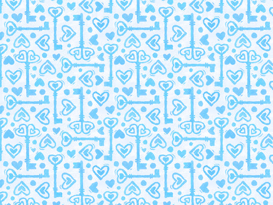 Key to The Heart Blue Wallpaper