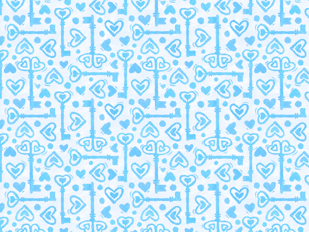 Key to The Heart Blue Wallpaper