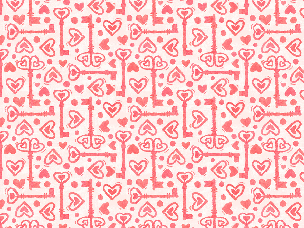 Key to The Heart Pink Wallpaper in your room — zoomed