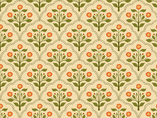 Orange Lantana Flowers Wallpaper
