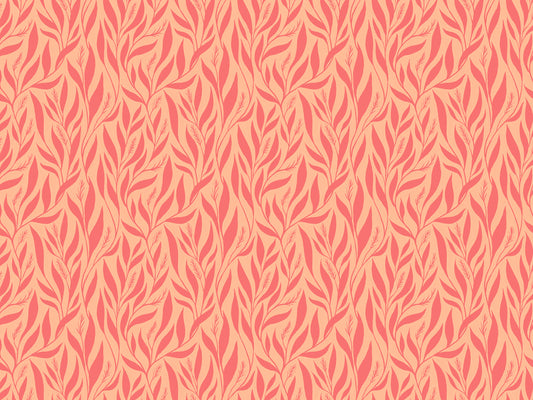Peach and Pink Leavescapes Wallpaper