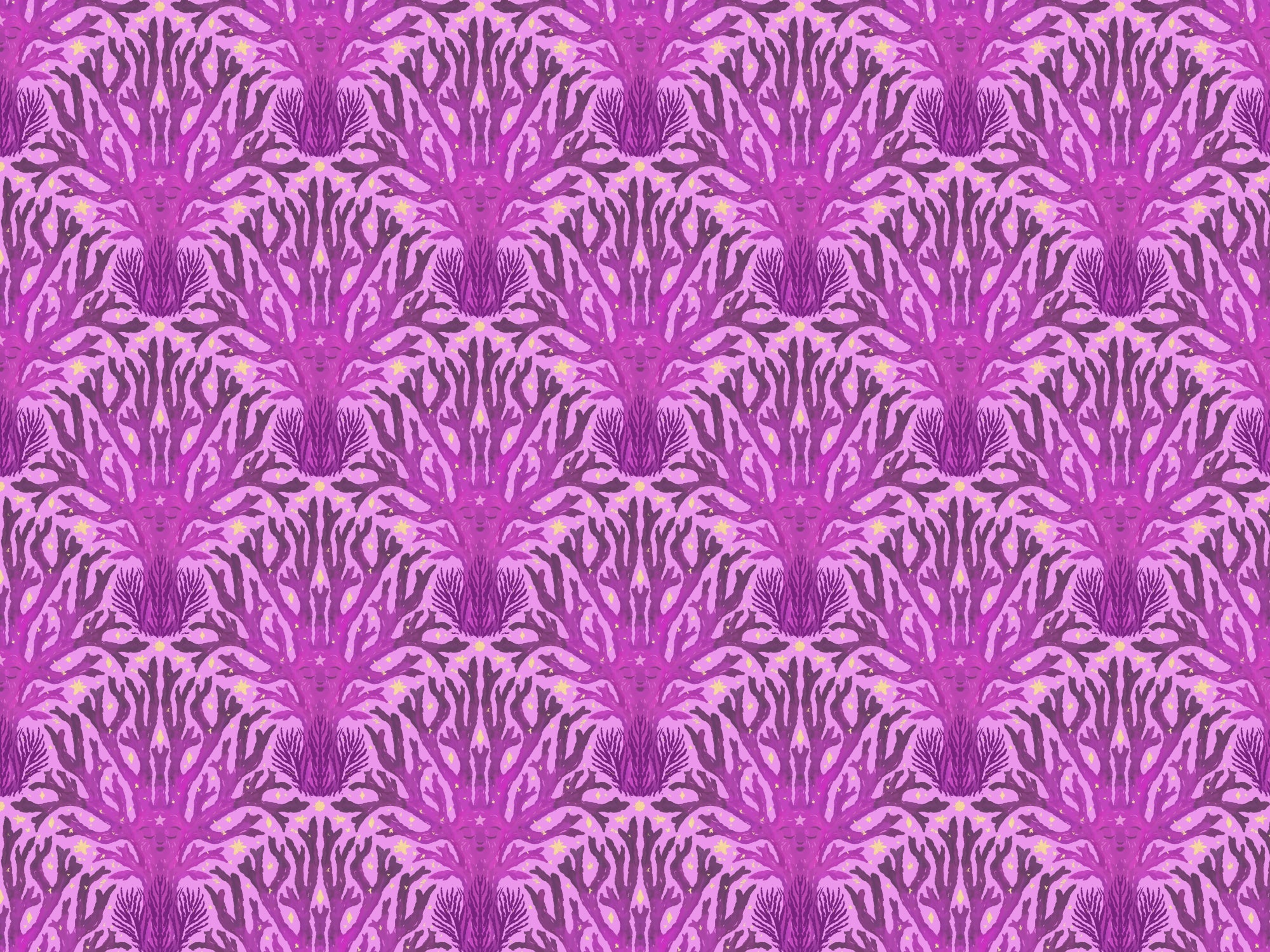 Lilac Cora Fungus Wallpaper in your room — zoomed