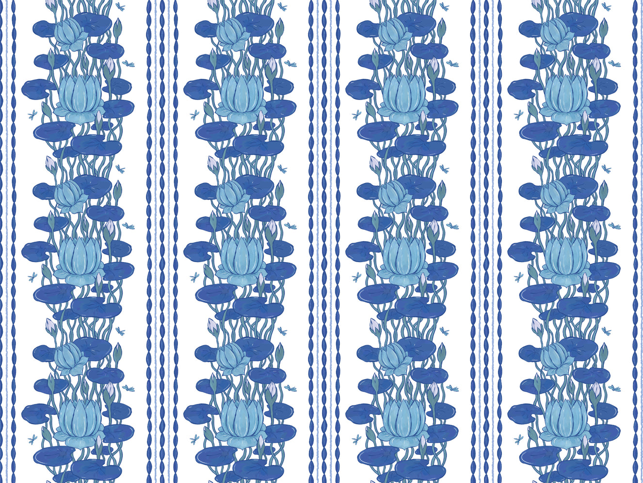 Lotus Stripe Wallpaper for Walls