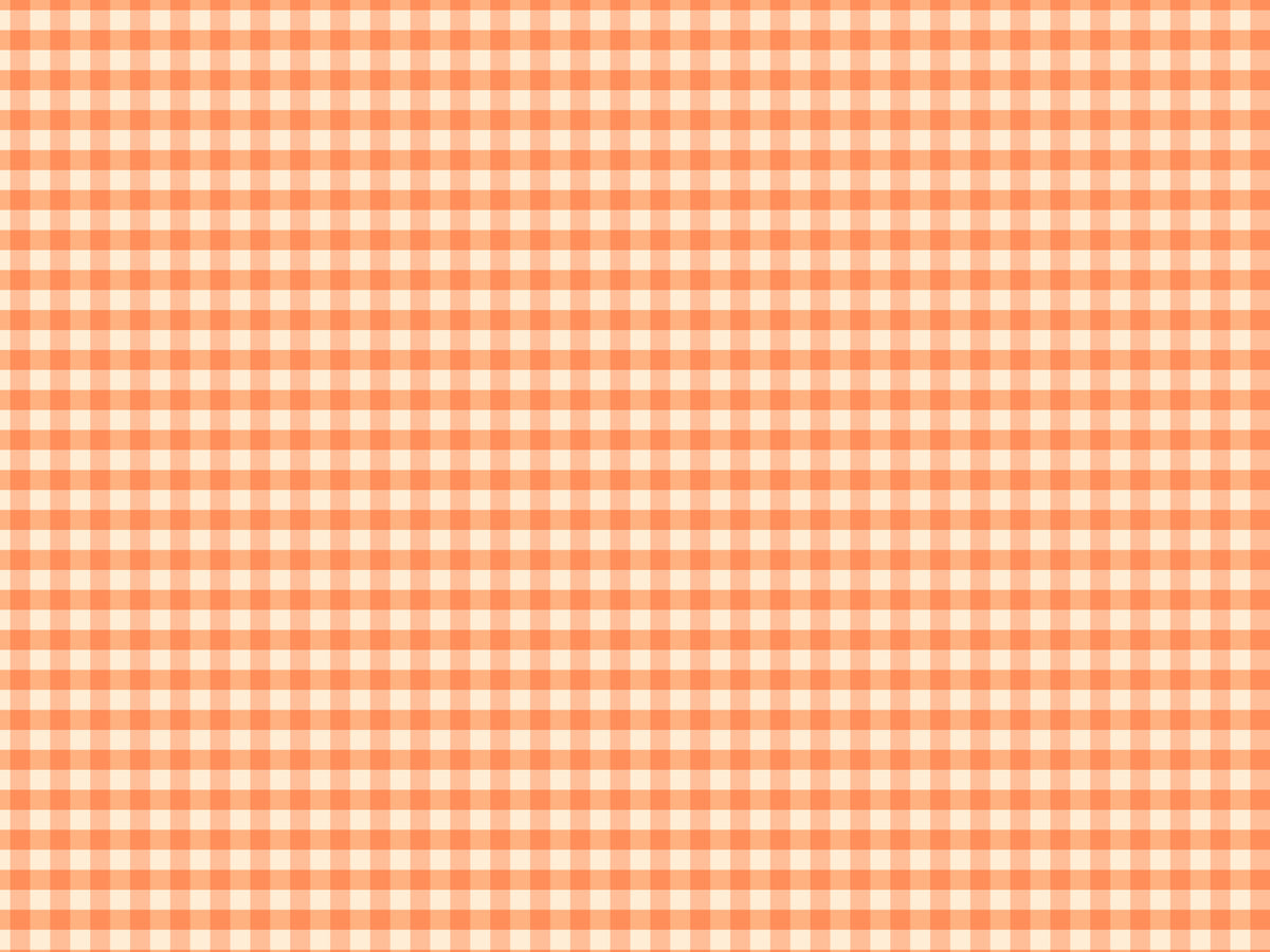 Peach Gingham Wallpaper in your room — zoomed