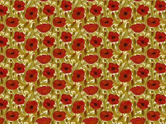 Light Red Poppy Removable Wallpaper