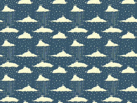 Blue Sky Above Rainy Clouds Wallpaper