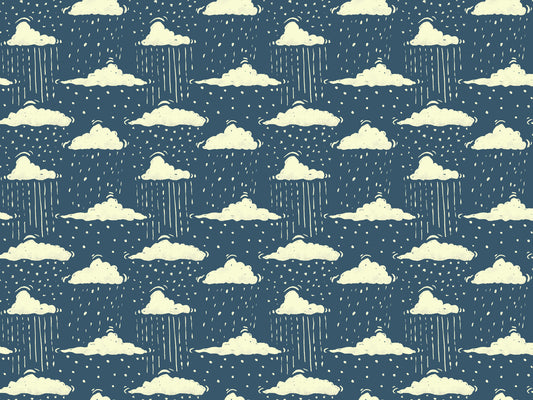 Blue Sky Above Rainy Clouds Wallpaper