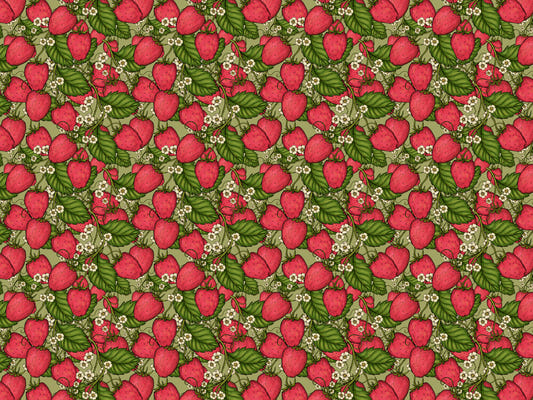 Pink Strawberry Forest Wallpaper