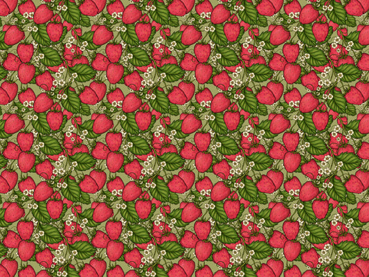 Pink Strawberry Forest Wallpaper