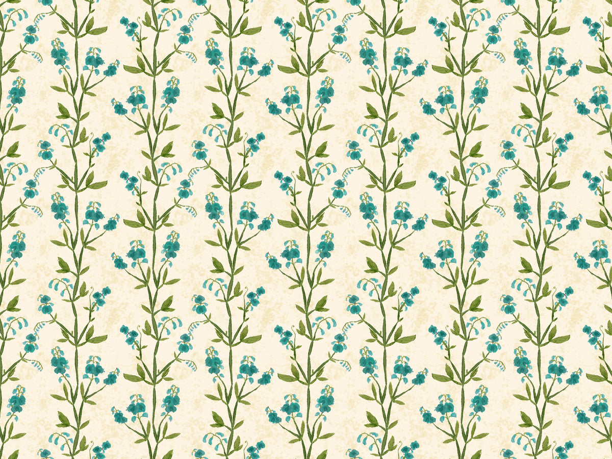 Sweet Peas Blue Wallpaper