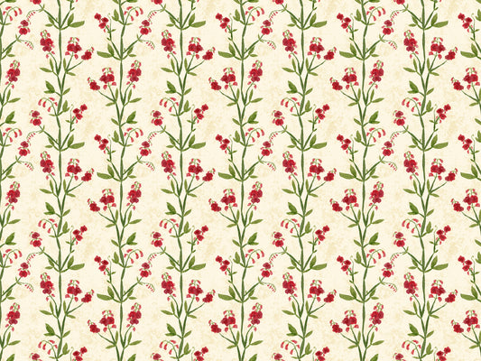 Sweet Peas Magenta Leaves Wallpaper