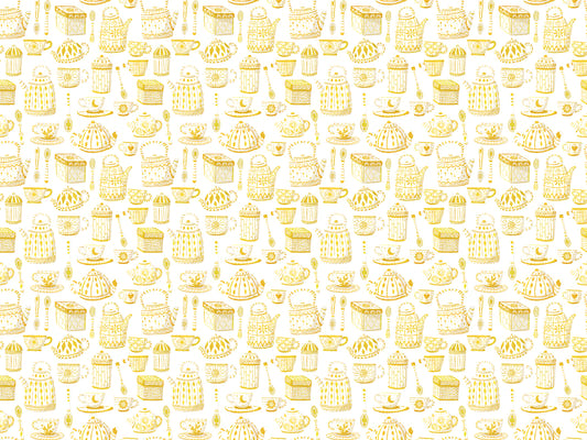 Yellow Tea Set Wallpaper