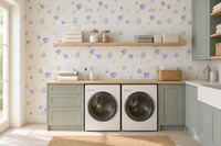 Soft Watercolor Blue Petals Wallpaper⁠
