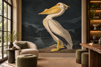 White Pelican Wallpaper Mural