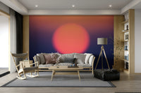 The peel and stick wallpaper showing realistic light effects.