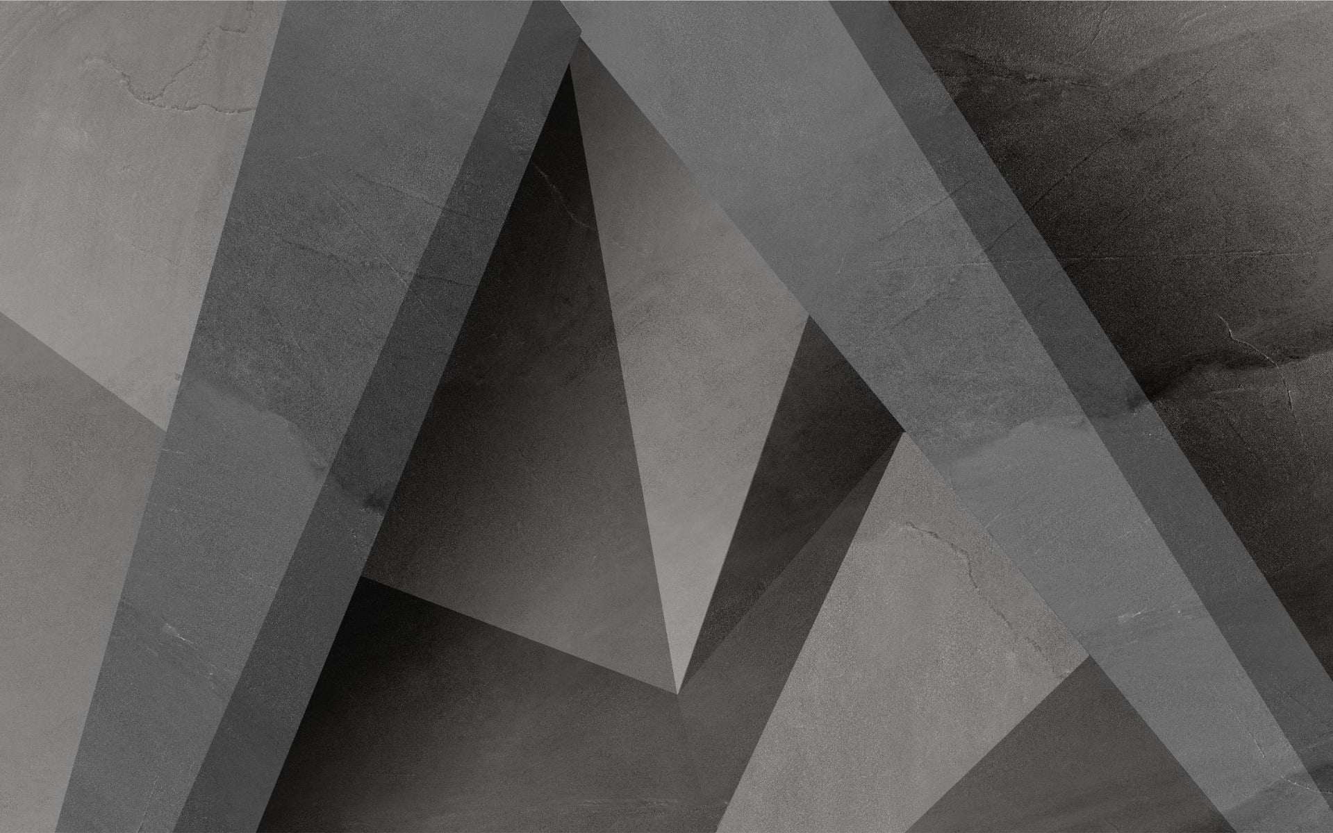 Geometric Monochrome Patterned Wallpaper Mural in your room — zoomed