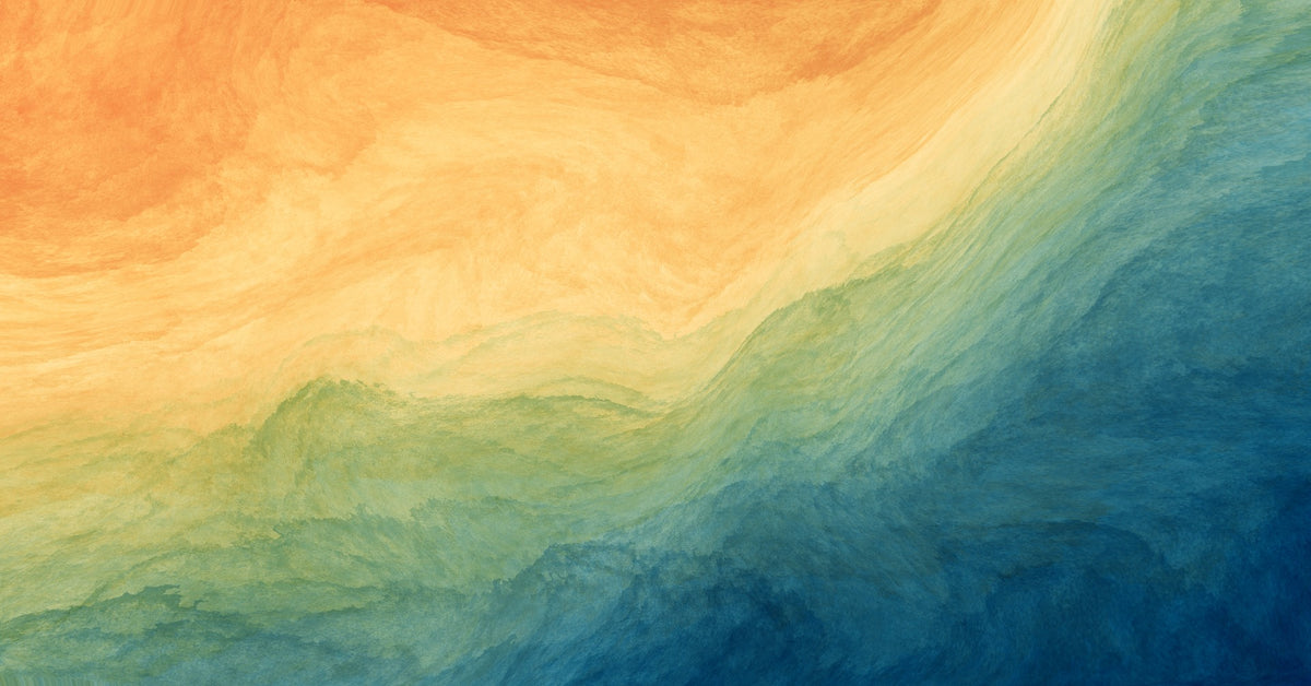 Blue & Yellow Watercolor Ombre Wallpaper Mural in your room