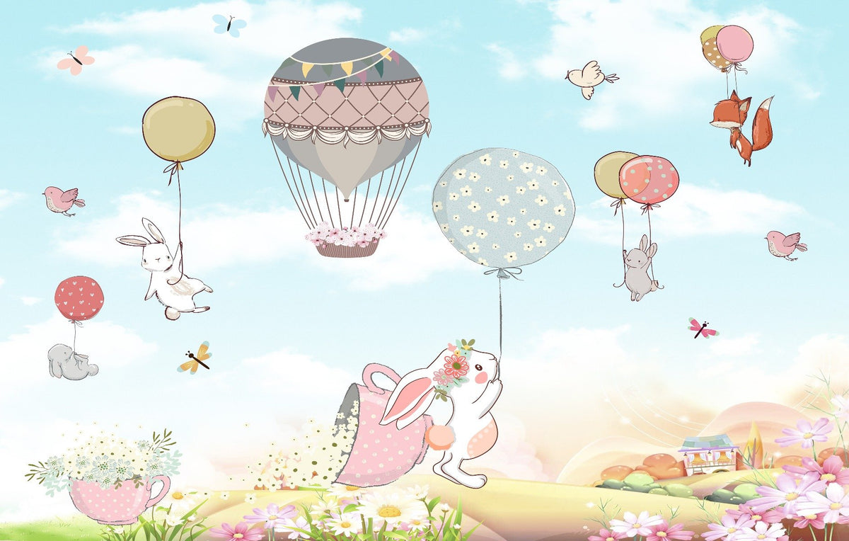 Animated Cartoon Kids Room Wallpaper Mural in your room