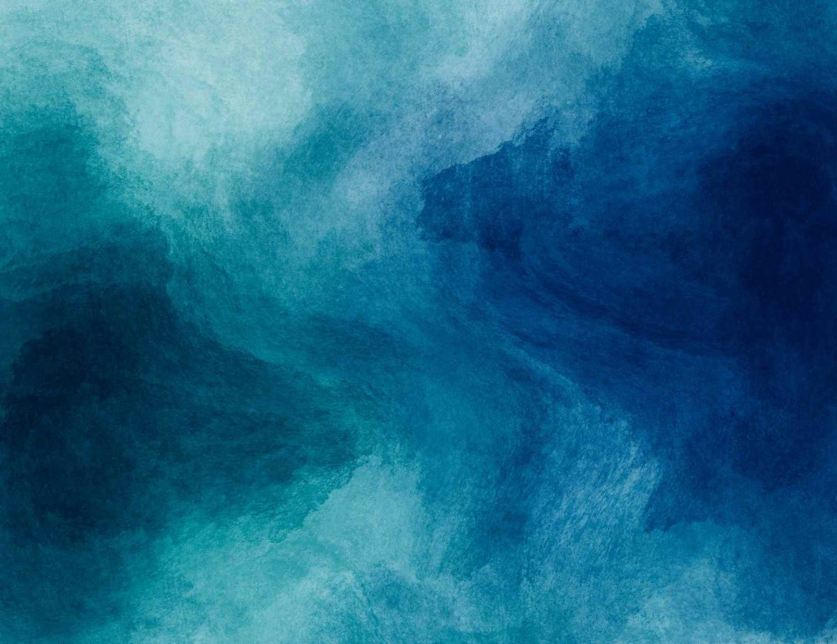 Blue Watercolor Liquid Paint Wallpaper in your room