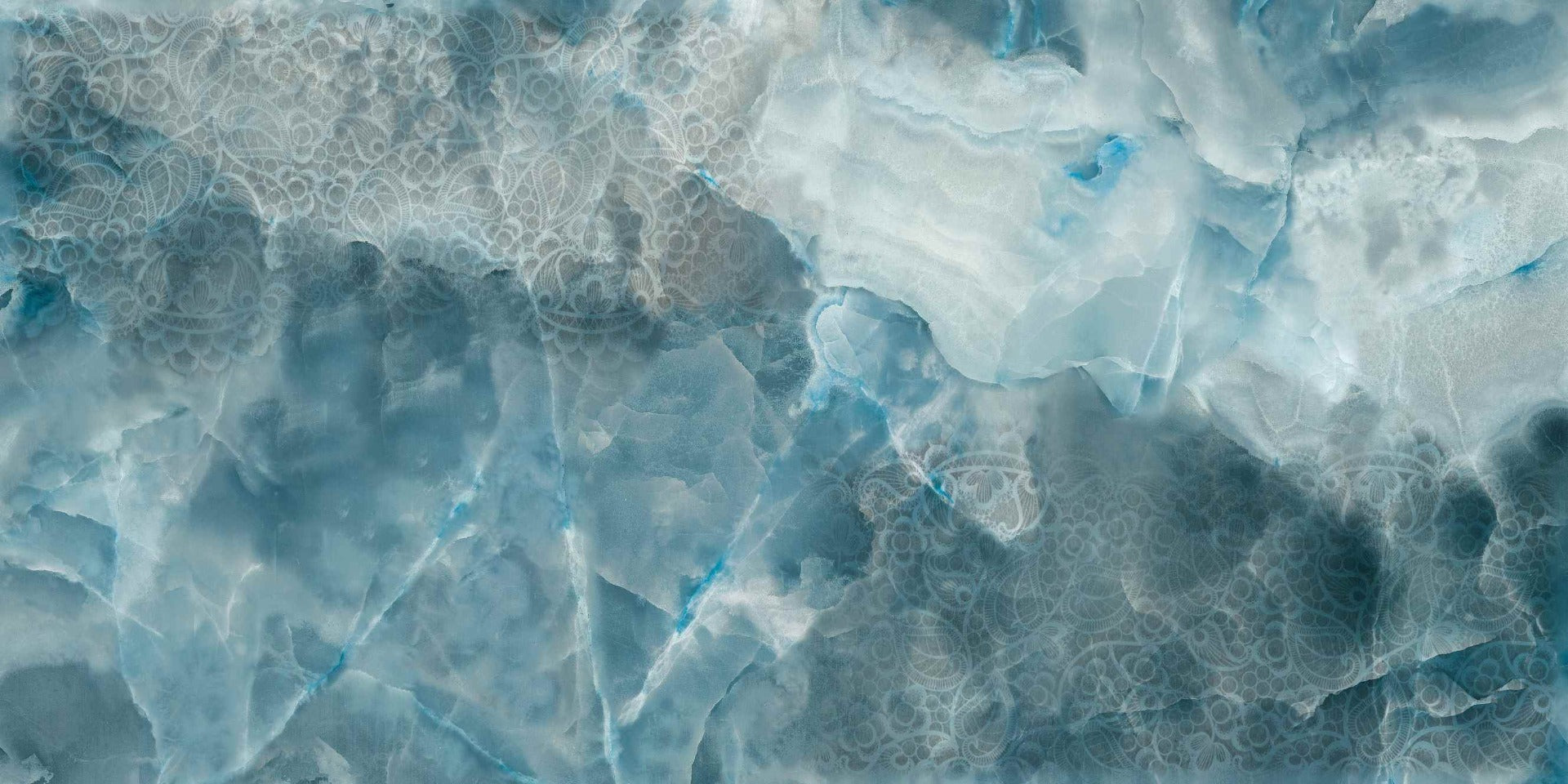 Aqua Stone Cracked Texture Wallpaper Mural