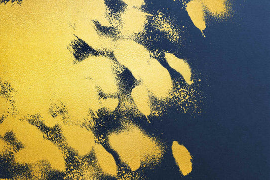 Golden Colour Brush Strokes Wallpaper Mural