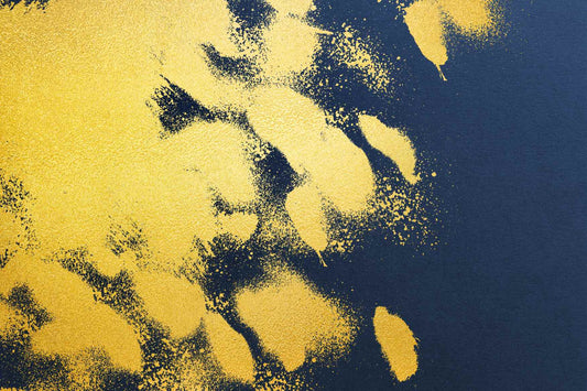 Golden Colour Brush Strokes Wallpaper Mural