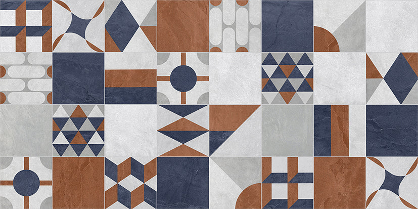 Multicolor Art Deco Terrazzo Wallpaper Mural in your room — zoomed