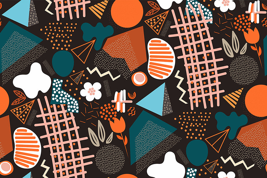 Handcrafted Abstract Art Wallpaper Wall Mural in your room — zoomed