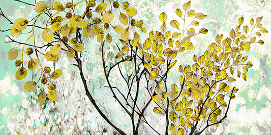 Yellow Oil Painting Canvas Effect Flower Wall Mural