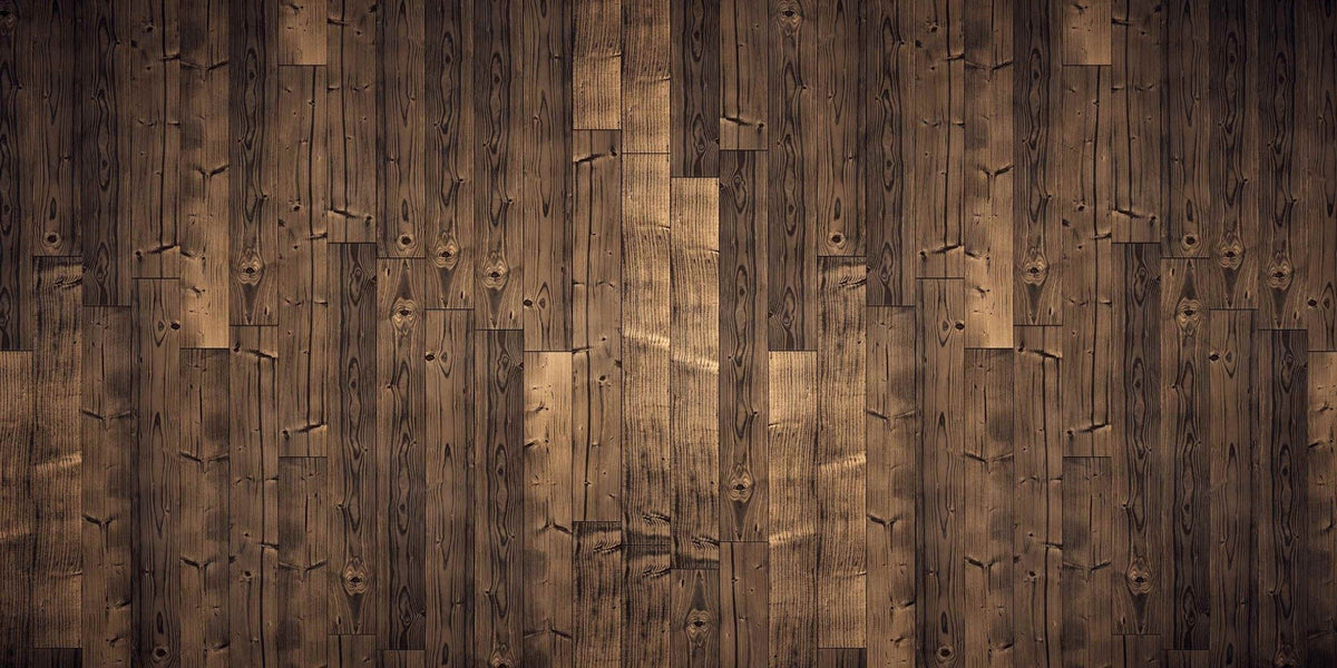 Elegant Solid Dark Brown Oak Wood Wallpaper in your room