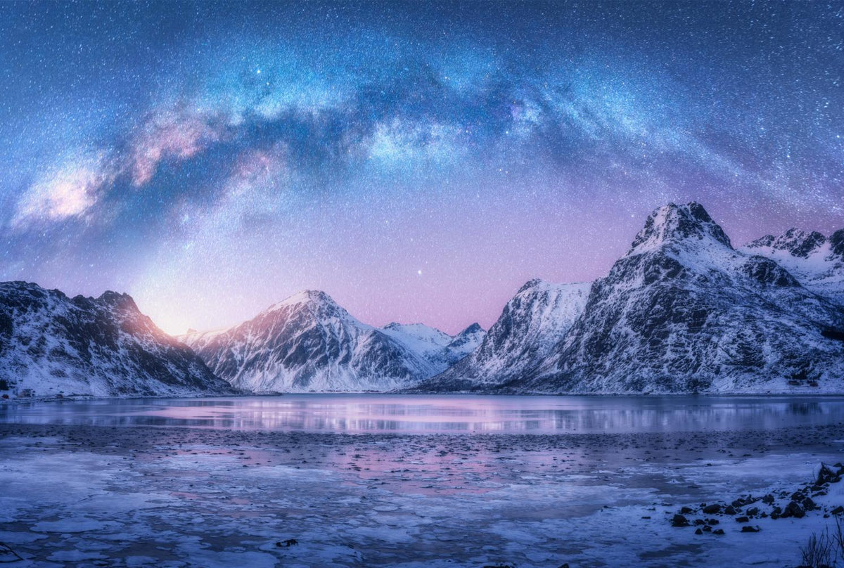 Snowy Mountain Landscape Wall Murals