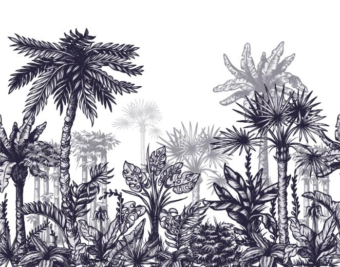 Large Sized Tropical Tree Wallpaper Mural