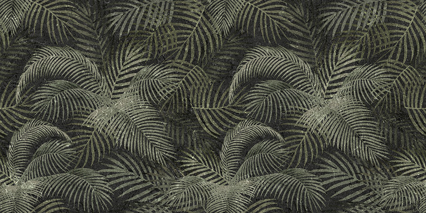 Green Rustic Tropical Palms Wallpaper Mural in your room