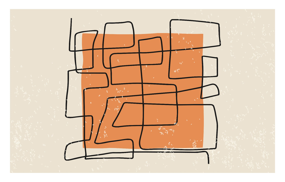 Abstract One Line Wallpaper Mural in your room