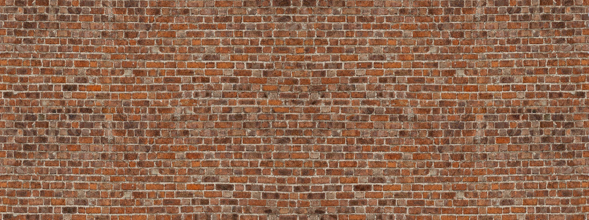 Red Brick Grunge Wallpaper Mural in your room — zoomed