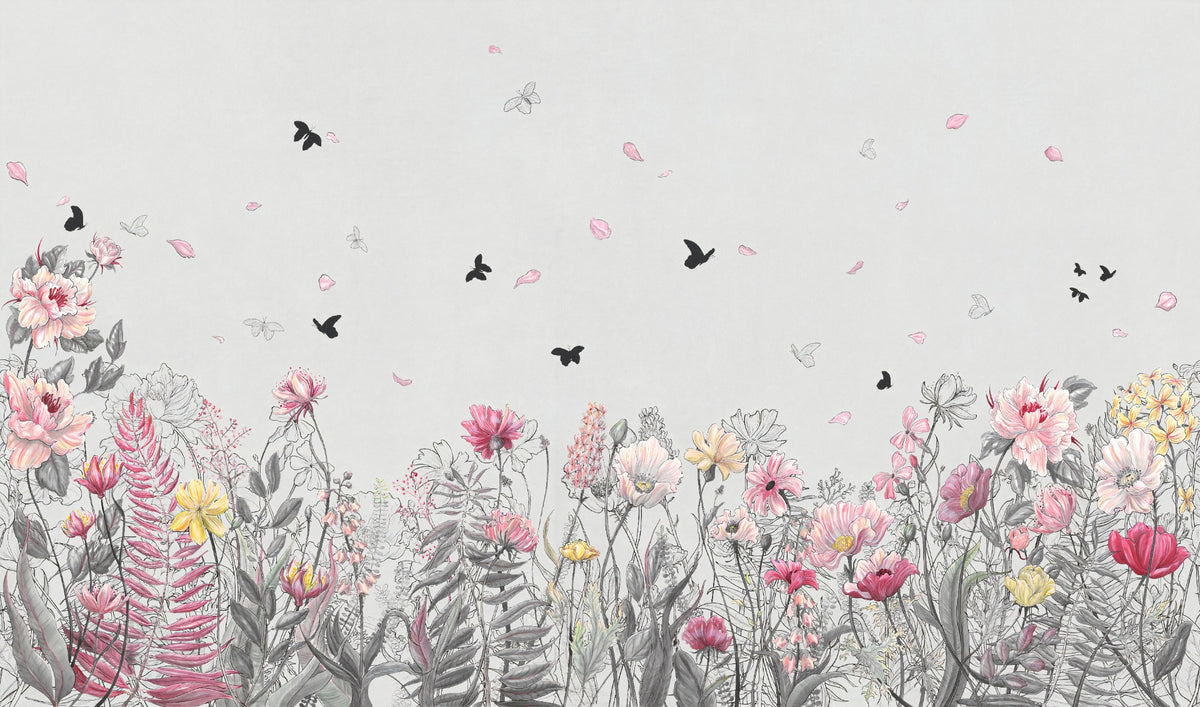 Serene Floral Orchard Wallpaper Murals in your room