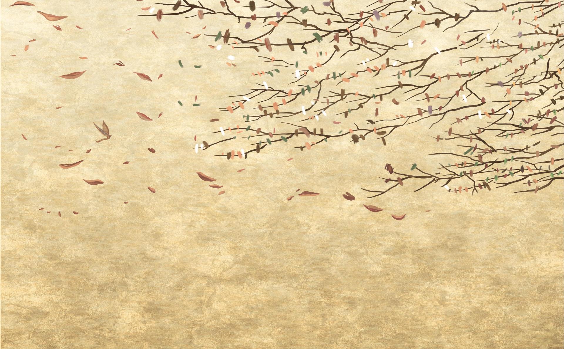 Delicate Cherry Blossoms Wallpaper Murals in your room — zoomed
