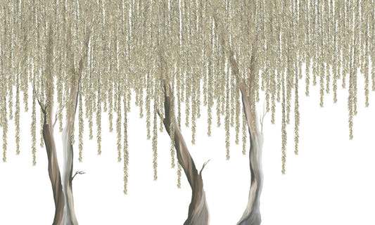 Hanging Flowers Tree Wallpaper Mural