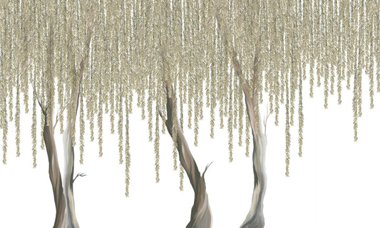 Hanging Flowers Tree Wallpaper Mural