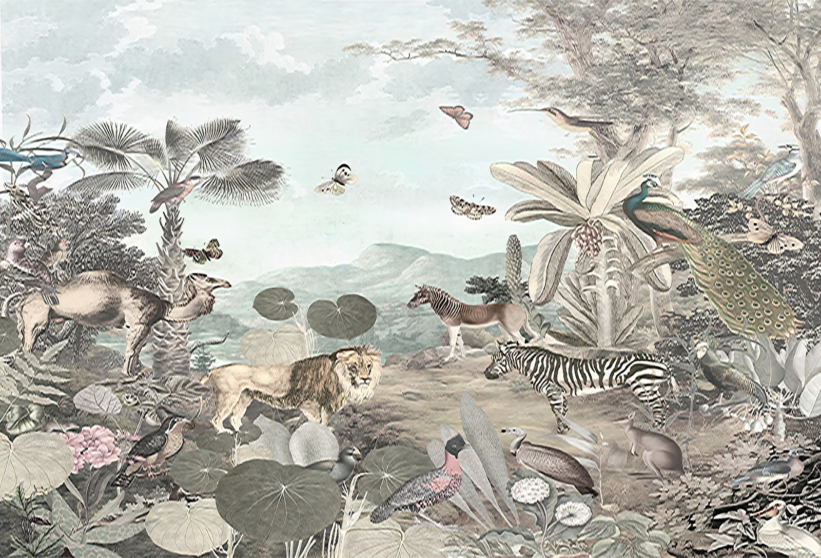 African Wildlife Animals Forest Kids Wallpaper Mural