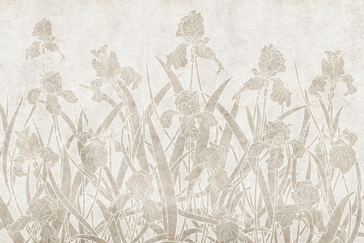 Blooming Flowers and Shrubs Wallpaper Murals in your room — zoomed