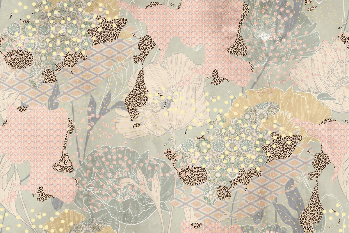 Boho Artistic Wallpaper Murals in your room — zoomed