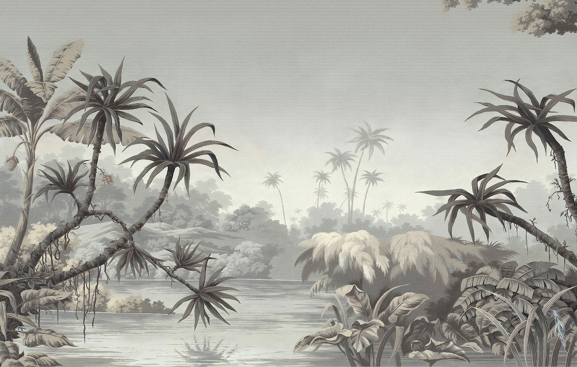 Tropical Countryside Wallpaper Murals