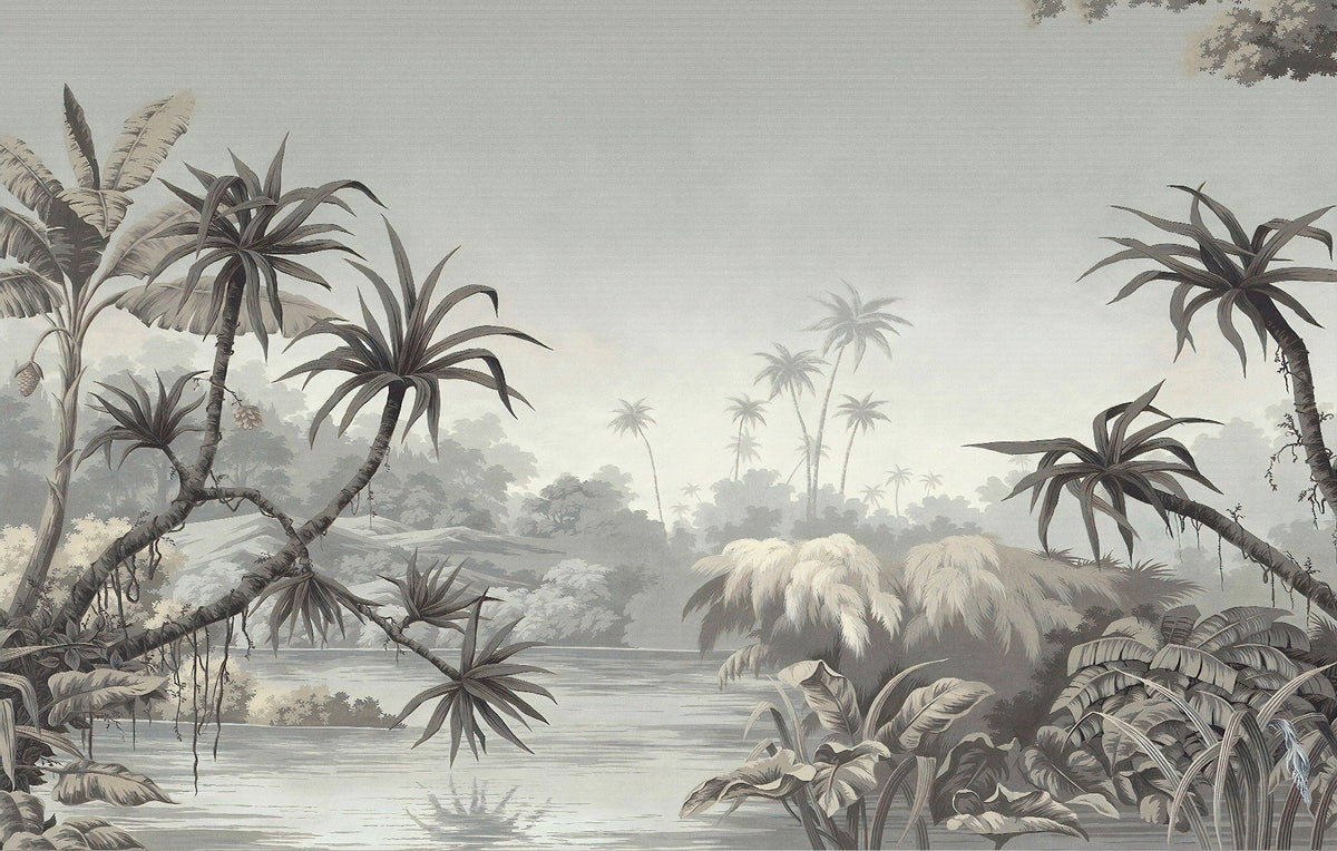 Tropical Countryside Wallpaper Murals in your room — zoomed